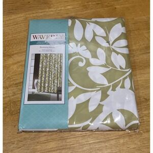 Waverly Birdsong‎ Apple Green Fabric Shower Curtain 70 x 72 Birds Leaves Modern